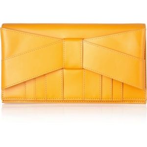 Zac Posen Yellow Shirley Bow Clutch NWOT